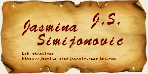 Jasmina Simijonović vizit kartica